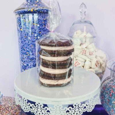 Chocolate Raspberry Cookie Sandos